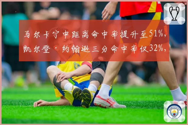 马尔卡宁中距离命中率提升至51%，凯尔登·约翰逊三分命中率仅32%，芬兰前锋技术全面性碾压